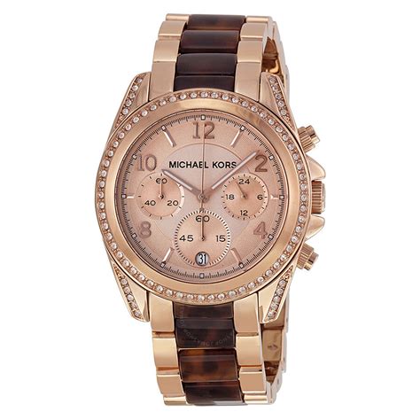 michael kors black rose gold watch|rose gold mk watch cheap.